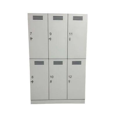 White 12mm HPL Student Storage Locker for School Use