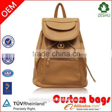 Wholesale fashion custom women high school leather laptop bag backpack