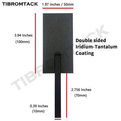 MMO Titanium Anode Electrode with Iridium Tantalum Coating – 100 * 50mm for Electrolysis, Electroplating, Water Treatment