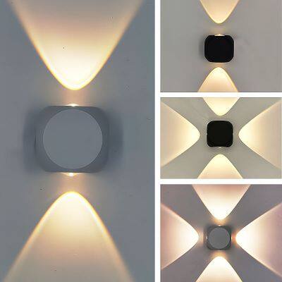 Minimalist Cross-Shape LED Wall Lamp Ball Design Aluminum for Garden Hotel Corridor Hallway Balcony Decorative Lighting