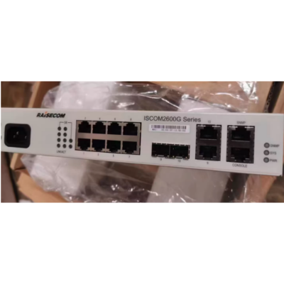 Raisecom 24-port Gigabit PoE Switch, Model: ISCOM S2600-24T4X-PWR-AC/S (4 x 10G SFP+ Uplink Ports)