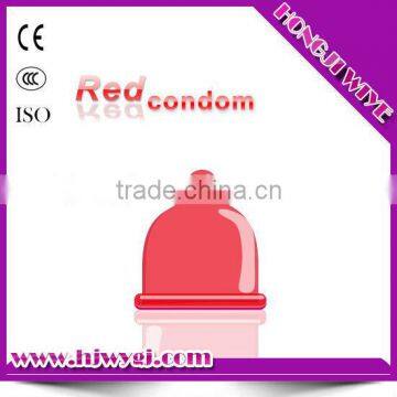 OEM condom natural rubber latex condom red naked condom