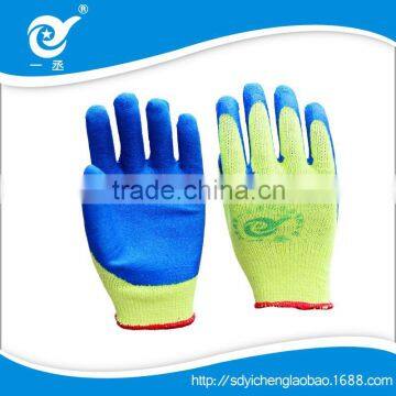 Red Cotton/polyester Blended Glove Coated With Latex photo-2