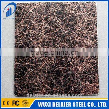 SUS304 4x8 Decorative Hairline color Stainless Steel Sheet for wall pannel