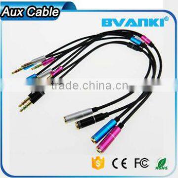 2016 trending products High Quality 3.5mm Y Splitter Audio Cable 1 female to 2 male AUX Cable bulk buy from china