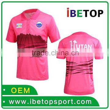 Custom Sublimation Men's OEM Cheap 100% Polyester Polo Shirt