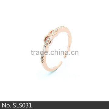 Best selling 2016 18k gold plated jewelry infinity ladies gold finger ring