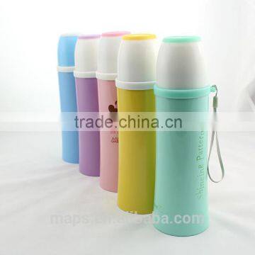 500ml stainless steel vacuum flask with strap