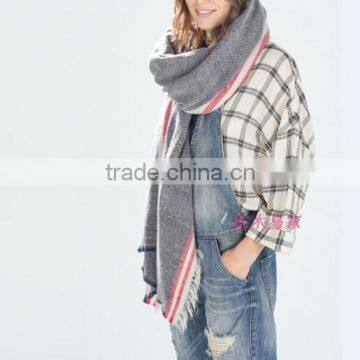 Fashion Latest Four Sides Fringes Acrylic Large Long Winter Scarf