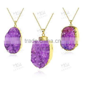 New luxury natual purple bead necklace designs