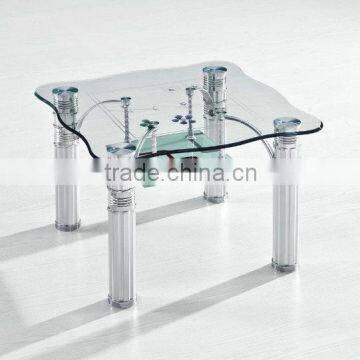 wholesale cheap tempered glass&metal coffee end table TA-016