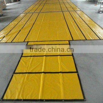 1100d yellow laminate sheet reinforced tarpaulin