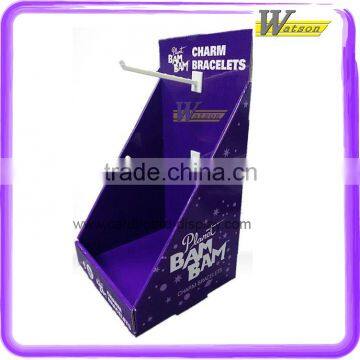 shop hot sale counter top cardboard display box with plastic hook