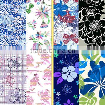 Nylon lycra tropical flower pattern printed swimwear fabric /Floral design printing dress fabric