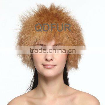 QD70100 chinese garment factory newest fashion fox fur hats & caps for women dress