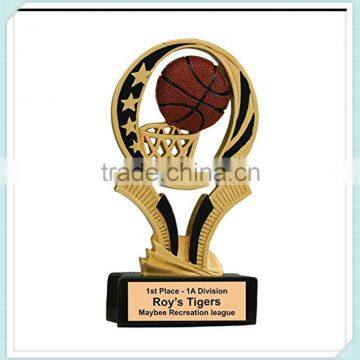 Resin sport basketball trophies and awards