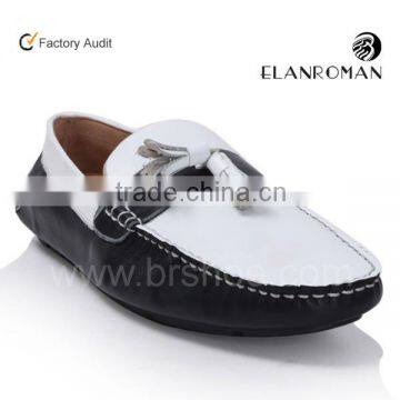 Comfortable boat shoes with tassels leather material men casual boat shoe for wholesale