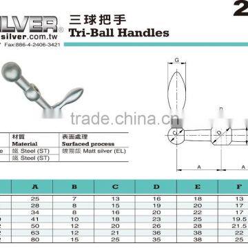 For Machinery Handles and CNC Lathe Parts Steel Tri-Ball Handles photo-2