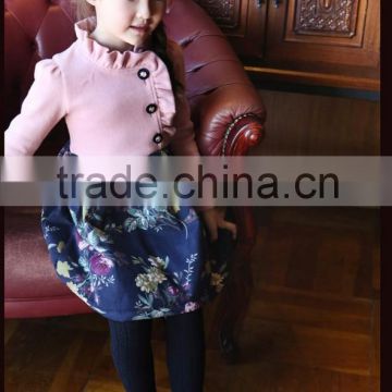 winter inner dress pink floral sweet girl clothing