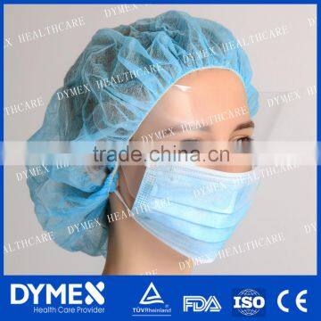 CE Approved Disposable Nonwoven Anti-fog Face Mask with Plastic Shield