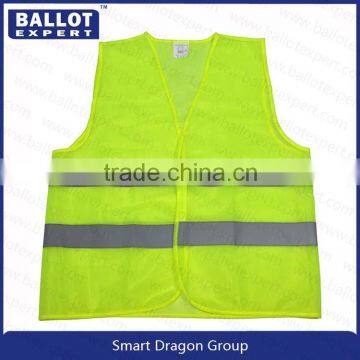 Mesh polyester fluorescent fabrics high visibility reflective vest