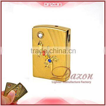 Square Rechargeable Battery USB Electric Lighter with Money-Check