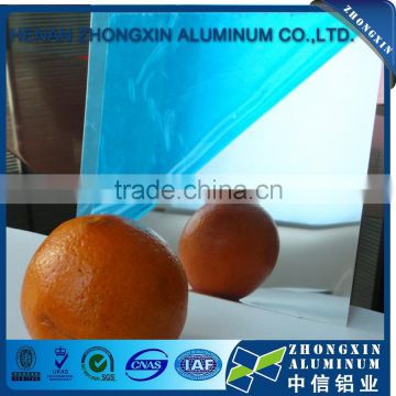 solar reflective mirror aluminum sheet used for lights/Blue film cladding aluminum sheet