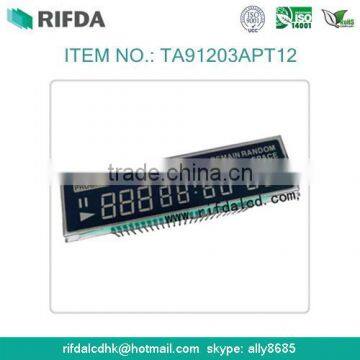 High contrast ratio 9 digit TN custom 7 segment lcd display