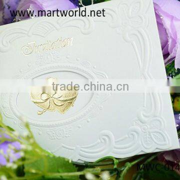 2015 Europe Style Luxurious Wedding Invitation Card for Wholesale, Classic Greeting Cards (MWC-014) photo-3