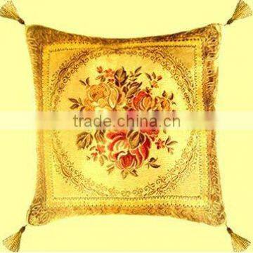 CC-003 Golden silk Thailand style Cheap Cushion Cover