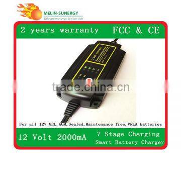 7 Stage 12V2000mA Automatic GEL Battery Charger for Motor Bike and Car photo-3