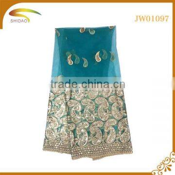 Wholesale High Quality Latest Chinese Nigerian Decorative Embroidery 3D Patterned Silk Fabric for Curtains and Dress photo-6