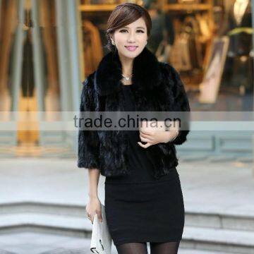 Newest Sexy Women Mink Fur Coats with Fox Collar 2013-2014 "11"