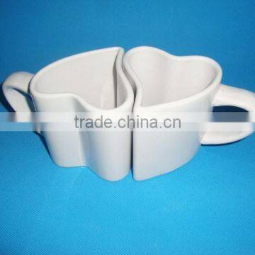 Amazing Heart Shaped Couple Mugs, Porcelain Couple Mug With OEM Design photo-5