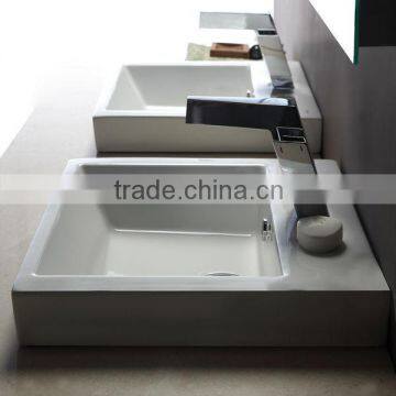 Ceramic Wash Basin Space Saving Self-cleaning Glaze Brass Water Faucet photo-4