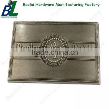 Customized zamak blank nameplate with nickel plating