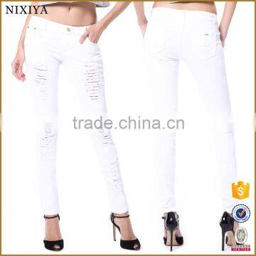 Hot Sale Classic Style Jeans Long Skinny Jeans Pants White Jeans