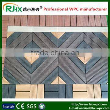 balcony waterproof outdoor wpc floor covering/wpc interlocking decking tiles