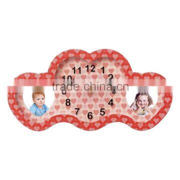 a clock + double-deck love style 3D Illusion plastic photo frame ZD1590W