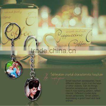 sublimation crystal/custom/metal keychain for sublimation