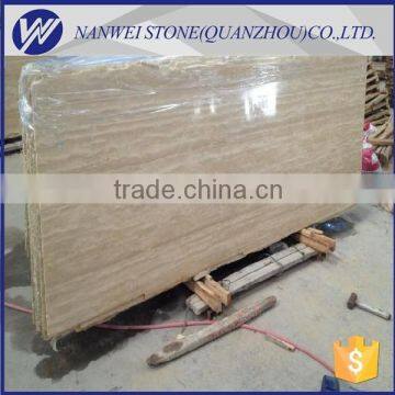 beige travertine marblle tiles for shopping building,metro station wall cladding tiles