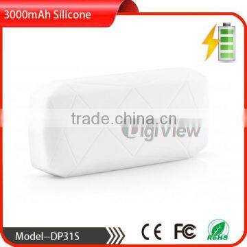 universal mobile charger 3000mah real capacity polymer rechargeable battery suction cup silicone power bank