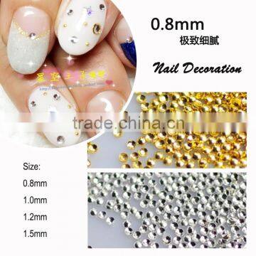 Gold & Silver Mini Metal Half Round Nail Art Studs ZX:CNS12 photo-2