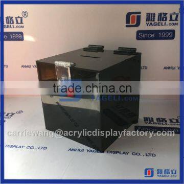 China Yageli acrylic coin / donation box / acrylic collection box with lock