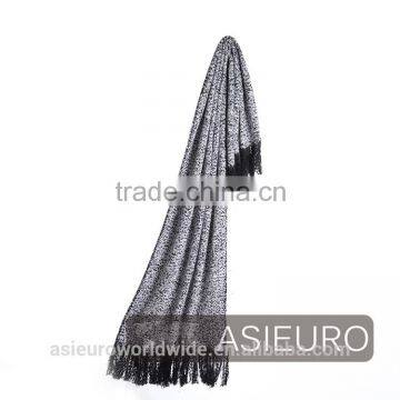 Fashion Thick Black and White Dots Shawl WithTtassel, BSCI ADN SEDEX