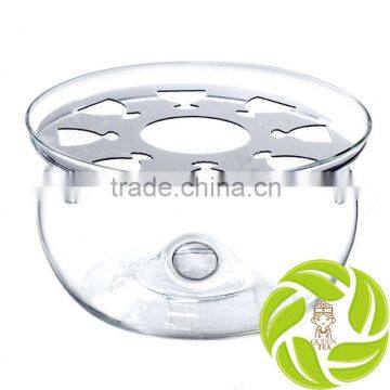 Hot selling special design glass warmer family kitchen tea ware teaset glass tea warmer