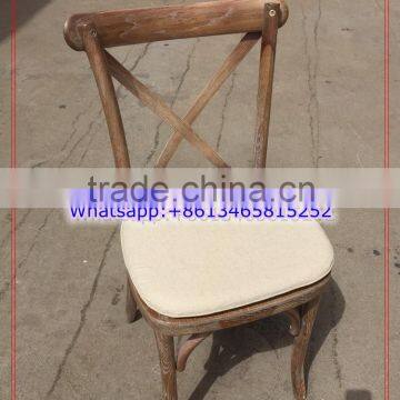 Beech and Oak Wood Stackable Wedding Dinning Cross Back Chair