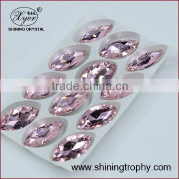 Oval AAA Grade Pink Crystal Jewelry Stone Beads