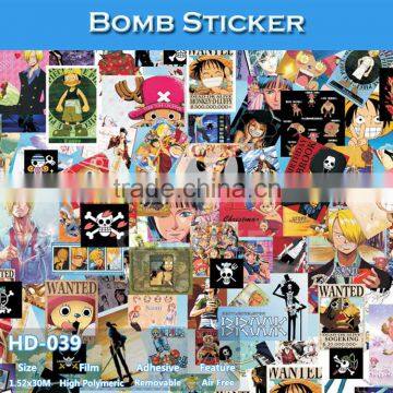 HD-039 CARLIKE Fashionable colorful Car Sticker Design Bomb Sticker