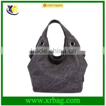 Fashion Washed Canvas Tote Bag for Women photo-3